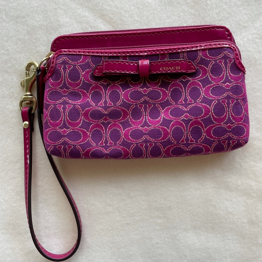 Pink Coach wristlet